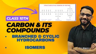 CARBON amp ITS COMPOUNDS  CLASS 10  BRANCHED amp CYCLIC HYDROCARBONS  ISOMERS [upl. by Hadley457]