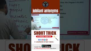 JUBILANT ANTONYMS Short trick  English Practice shorts [upl. by Sisenej]