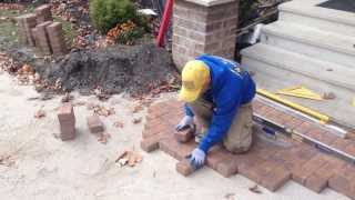 Holland Nicolock Interlocking Pavers Golden Brown Blend Herringbone Hardscape in Gettysburg PA [upl. by Eilram]