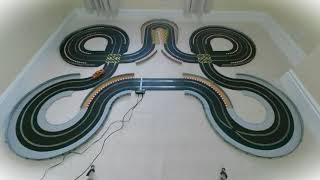 Drifting a Nissan 350Z Slot Car around a Scalextric Drift Track lots of fun [upl. by Terrell]