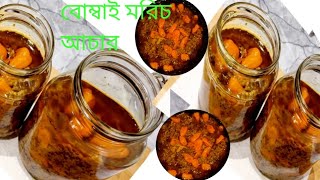 বোম্বাই মরিচের আচার কাঁচা আম দিয়ে দীর্ঘ দিন সংরক্ষণ Rubina rimos love BD [upl. by Eelatan683]