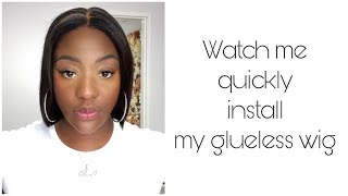 Watch me install my glueless wig [upl. by Ibrab]