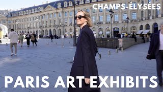 Paris Art Exhibits in the Champs Elysées Paris Museum of Modern Art and more [upl. by Lubbock]