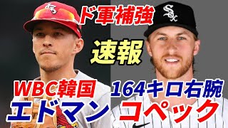 ＜速報＞大谷翔平ドジャース補強第１弾！ ＷＢＣ韓国代表エドマン（ヌートバー同僚）、ホワイトソックス１６４キロ剛腕右腕コペック獲得！ミゲル・バルガス放出！カージナルス、ホワイトソックスと三角トレード！ [upl. by Eikciv822]