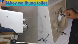 wallhung commode fitting  How to install wall Hung commode  Lkey commode kaise installation karen [upl. by Attebasile]