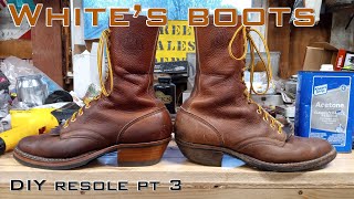 Whites boots DIY resole pt 3 [upl. by Etnad]