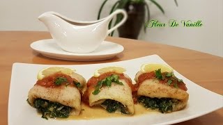 Filets de sole farcieStuffed Sole Fillets شرائح سمك الصول محشوة [upl. by Meares]