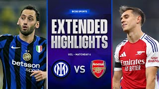 Inter vs Arsenal Extended Highlights  UCL League Phase MD 4  CBS Sports Golazo [upl. by Prosperus]