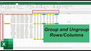 How to GroupUngroup Rows and Columns in Excel [upl. by Cormac599]