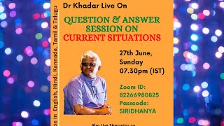 Dr Khadar live  Question amp Answer session on current situations  Dr Khadar lifestyle [upl. by Lada]