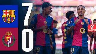 FC BARCELONA 7 vs 0 VALLADOLID  LA LIGA 202425 MD04 [upl. by Cirle472]