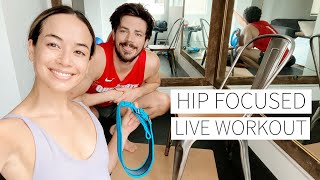 LIVE WORKOUT  Hip amp glute mobility strength amp stability  Dr LA Thoma Gustin [upl. by Elrae436]