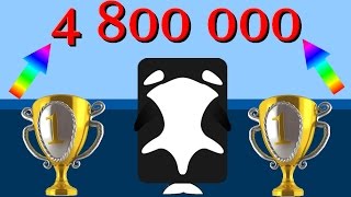 Deeeep io Top 1 in world leaderboard  4 800 000 with the last animal  Orca time [upl. by Marcin]