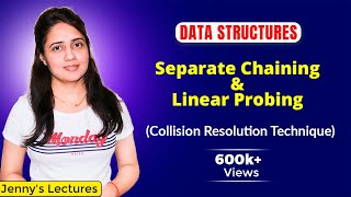 81 Hashing Techniques to Resolve Collision Separate Chaining and Linear Probing  Data structure [upl. by Nuahsor]