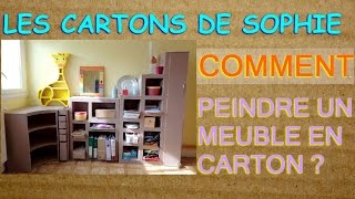 DECO MEUBLES EN CARTON  astuces pour bien peindre sans se fatiguer [upl. by Irafat]