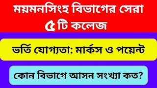 ময়মনসিংহের সেরা ৫ কলেজ  একাদশ শ্রেণি ভর্তি  2024  Mymensingh Top 5 College  HSC Admission [upl. by Argyres]