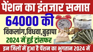 आ गई पेंशन 2024  pension latest news  divyang pension  vidhwa pension  vridha pension [upl. by Naud]