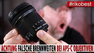 Falsche Brennweiten bei APSC Objektiven Das musst du bei der Angabe wissen  Fotografieren lernen [upl. by Shieh]