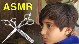 Cutting Hair with Scissors ASMR  Cutting Hair with Clippers ASMR [upl. by Natrav656]