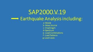 14SAP2000 Earthquake analysis with Response Spectrum [upl. by Beuthel614]