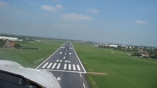 London Southend Airport Crosswind Landing Pilots View  Runway 06 [upl. by Munafo]