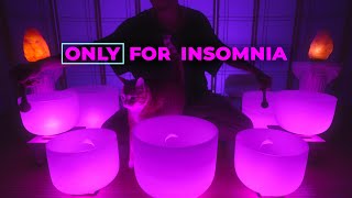 FOR INSOMNIACS ONLY Extra Strong Sleep Sounds  Crystal Singing Bowls [upl. by Nerissa]