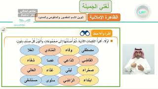 تنوين الاسم المقصور والمنقوص والممدود 1  لغتي الجميلة  سادس ابتدائي [upl. by Vas98]