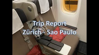 Trip Report Premium Economy Zürich ZRH to São Paulo GRU on Board Swiss [upl. by Arramat689]