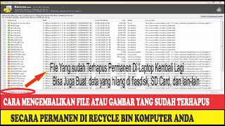 Cara Mengembalikan File Yang Terhapus Permanen Di Recycle Bin [upl. by Bloom]