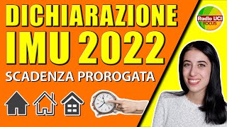 Dichiarazione IMU 2022 scadenza prorogata [upl. by Riggs]