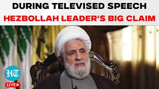 LIVE  Hezbollahs Naim Qassem Issues Chilling Warning During Televised Speech  Israel  Iran [upl. by Anitan]