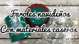 3 Ideas para hacer faroles con materiales reciclados y bicarbonato [upl. by Yedrahs993]