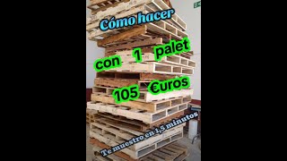 Muebles con palets Cabecero de cama Cabeceros con palets Cabeceras con palét Respaldo de cama [upl. by Imaj]