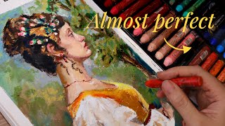 Paul Rubens Haiya Oil Pastels Review  demo [upl. by Eisej]