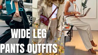 Wide Leg Pants Outfits Ideas How to Wear Stylish WideLeg Trousers [upl. by Kooima]