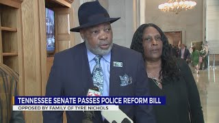 Tennessee Senate passes police reform bill opposed by Tyre Nichols family [upl. by Noedig]