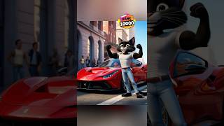 Black’s Super Car 😱🔥 White cat Black cat Ginger cat shorts catlover funny story [upl. by Ihcekn204]