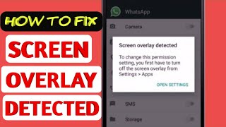 How to Fix SCREEN OVERLAY DETECTED in Android [upl. by Sebastian]