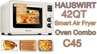 HAUSWIRT 42QT Smart Air Fryer Convection Oven Combo C45 [upl. by Etnaud]