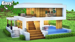 Minecraft How to Build a Small Modern House Tutorial Easy 47 [upl. by Winonah]