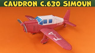 Papercraft Caudron C630 Simoun  How to make using paper  Make at home Papercraft artproject [upl. by Ybeloc]