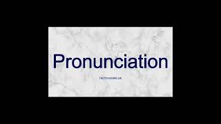 How to Say Pronunciation english englishspeaking pronunciationguide howtopronounce [upl. by Saxet]