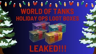 World of Tanks Holiday Ops Loot Boxes Leaked [upl. by Rori853]