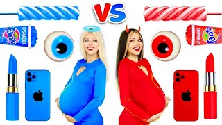 RICH Pregnant VS BROKE Pregnant  Red vs Blue amp Bad vs Good Pregnancy Situations by RATATA BOOM [upl. by Jammie734]