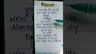 Diamonds lyrics requested diamonds rihanna lyrics viral shortsfeed [upl. by Teresa]