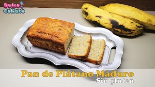 Pan de plátano maduro sin gluten muy fácil y rápido de preparar [upl. by Clite]