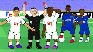 CHAOS Tottenham vs Chelsea 14 Romero Udogie Red Cards Jackson Hattrick Goals Highlights 2023 [upl. by Alat]