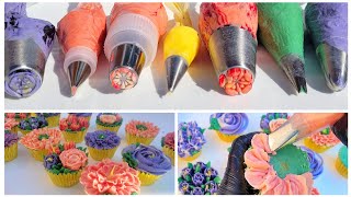 How to Use Different Russian Cake Nozzles  Cake Decorating Tips and Tricks [upl. by Llecram]