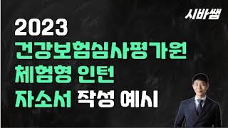 시바쌤2023건강보험심사평가원 체험형 인턴자기소개서 작성예시 [upl. by Patten]