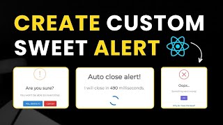 How To Use SweetAlert in a React Js  Sweet Alert in Mern Stack Project [upl. by Brunelle800]